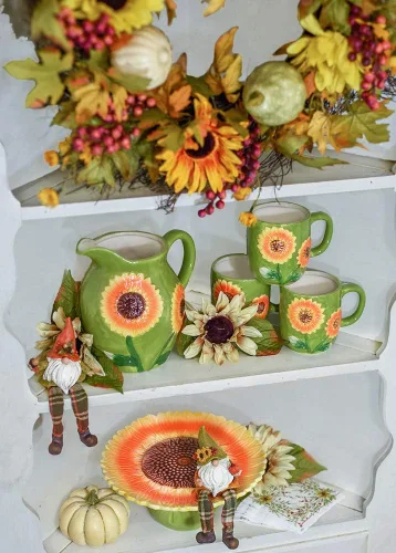 Vista 2 de IHR Ideal Home Range Servilletas desechables de 3 capas de papel para el almuerzo, 6.5 x 6.5 pulgadas, mezcla de girasol, 20