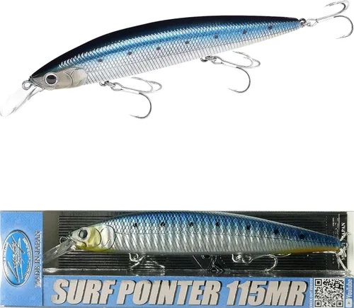 Vista 9 de LUCKY CRAFT Puntero de surf 115MR, Señuelos de pesca de surf de agua salada, Fletán, Perca de surf, Lubina blanca del mar, Lubina rayada 711 Super