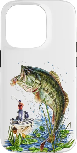 Vista 17 de Fishing Graphic Large Mouth Bass Fish - Fisherman Case for iPhone 17