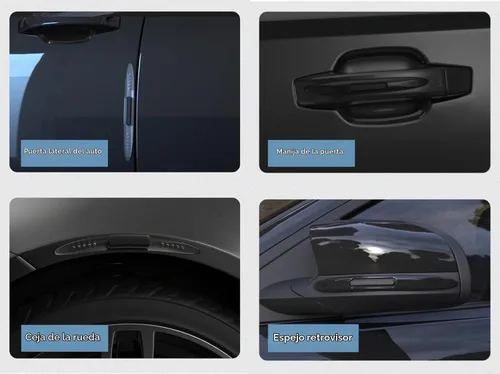 Vista 2 de 4 protectores de borde de puerta de automóvil, protector de silicona para automóvil, protector universal anticolisión, tiras protectoras