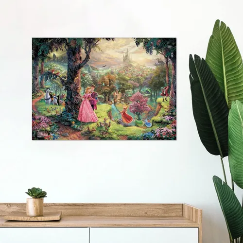 Vista 3 de MIGHTYPRINT Disney – La Bella Durmiente – Princesa Aurora y el Príncipe Felipe – Arte de pared duradero de 24 x 17 pulgadas – No hecho de papel