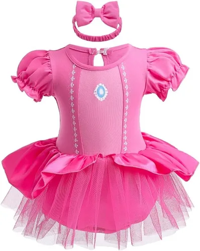Vista 9 de Disfraz de princesa de Navidad para niñas, sirena, Bella, Sofía, para Halloween o cumpleaños, mameluco de tutú con diadema