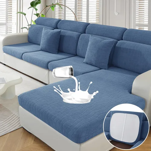 Vista 32 de MAXIJIN Fundas impermeables para cojín de sofá Fundas elásticas para asiento de sofá Fundas lavables, Fundas seccionales para cojines de exterior