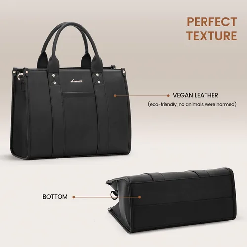 Vista 7 de LOVEVOOK Bolso para mujer de cuero, bolso tote, cartera y bolsos, bandolera con asa superior y bandolera con cremallera