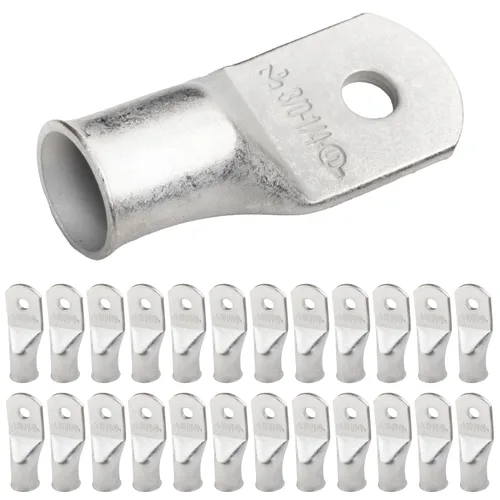 Vista 251 de SELTERM 5 piezas terminales de cable de cobre estañado 1/0 AWG perno de 1/2", extremos de cable de batería, terminales de anillo, conectores