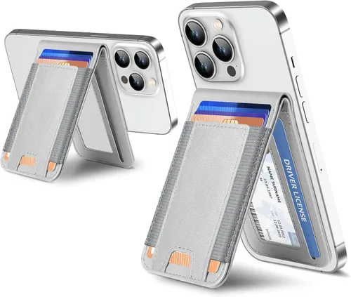 Vista 16 de Cartera Magsafe 2 en 1, Soporte Ajustable, Ventana de ID Abierta, Cartera Magnética para iPhone 17/16/15/14 Pro Max/14 Pro/14 Plus/13/12 Series