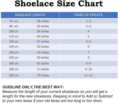 Vista 6 de Vsudo - 2 pares de agujetas redondas prémium para zapatos y botas, 0.4 cm de grosor, para tenis y zapatos de trabajo (68 cm 89 cm 119 cm 129 cm)