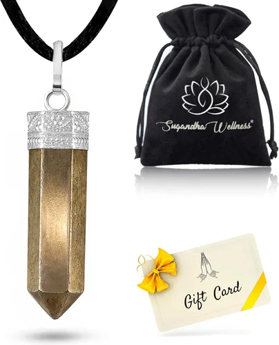 Vista 13 de Collar de Amazonita – Colgante de cristal curativo natural para calma, equilibrio y energía positiva Joyas de piedra cruda para hombres y mujeres