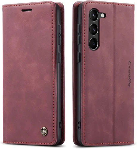 Vista 11 de Funda tipo cartera compatible con Samsung Galaxy S23, de piel sintética, con función atril y tarjetero para Galaxy S23 5G de 6.1 pulgadas (negro)