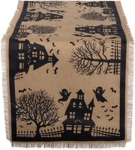 Vista 9 de DII mantel individual 100% yute rústico clásico estampado para la mesa