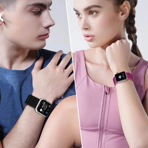 Vista 6 de Paquete de 6 correas deportivas compatibles con Apple Watch de 1.496 in 1.575 in 1.614 in 1.654 in 1.732 in 1.772 in 1.811 in 1.929 in para iWatch