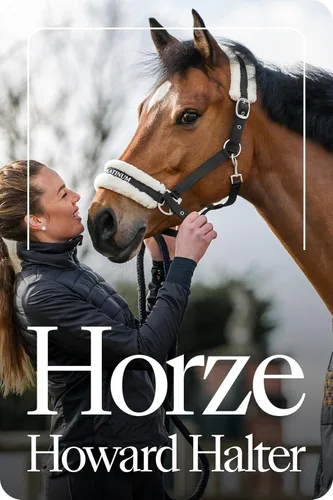 Vista 5 de HORZE Howard Forro Polar Suave Acolchado Ajustable de Poliéster Cabestro de Caballo - Negro - Caballo