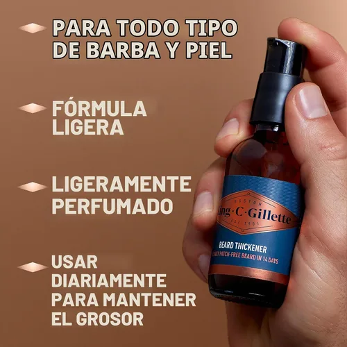 Vista 7 de King C. Gillette Espesante de barba formulado con complejo de vitamina B y cafeína, 1.7 onzas