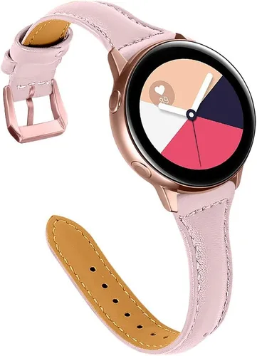 Vista 29 de JOYOZY Correa de cuero compatible con Samsung Galaxy Watch 6/7/FE/5/4 de 40 mm, 44 mm, Active (40 mm)/2 (40 mm) (44 mm), correa de muñeca delgada