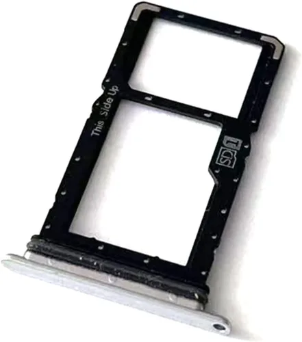 Vista 4 de Bandeja de tarjeta SIM de repuesto para Boost Celero5G / Celero 5G (plateado) con bandeja para tarjeta SIM y pin de expulsión abierto