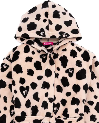 Vista 4 de Barbie Bata de pijama con estampado de leopardo para niñas y niños