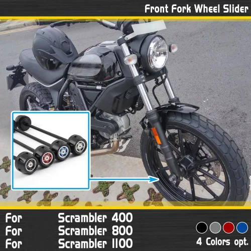 Vista 5 de Eje de rueda delantera y trasera para motocicleta compatible con D-ucati Scrambler 400 Sixty 2 800 Classic Full Throttle 1100 Special Sport Falling
