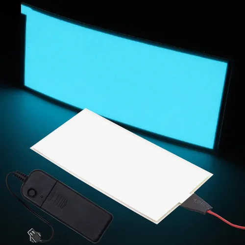 Vista 8 de jose2015 Panel electroluminiscente de 3.9 x 3.9 in, luz de panel electroluminiscente cortable, 3 modos con batería para decoración de bricolaje