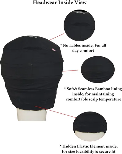 Vista 5 de SAKUCHI Gorro de bambú suave y sedoso de quimioterapia para mujer, para pérdida de cabello, turbante para quimioterapia