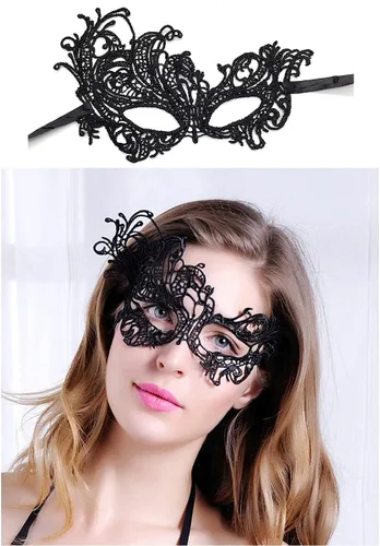 Vista 3 de Paquete de 3 máscaras venecianas de encaje para mujer, para Halloween, Navidad, fiesta veneciana