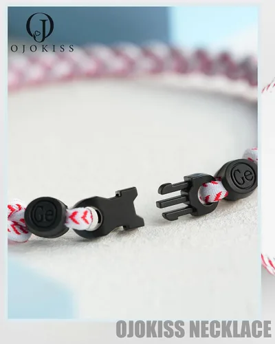 Vista 5 de Regalos de béisbol, baloncesto, fútbol, collar de béisbol, baloncesto, fútbol, cuerda trenzada de nailon para ideas de adolescentes con tarjeta