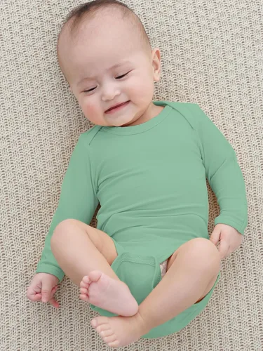 Vista 18 de Body para bebé con puños de manopla, rayón hecho de bambú, pijama de manga larga para niños y niñas
