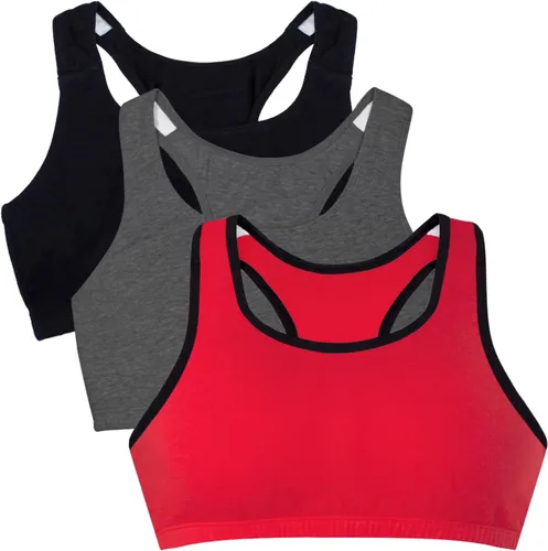 Vista 12 de Fruit of the Loom - Sujetadores deportivos estilo camiseta para mujer (paquete múltiple)