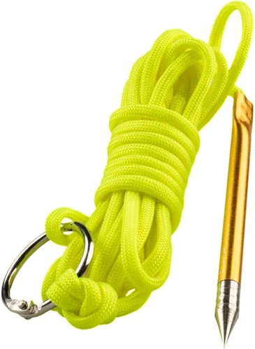 Vista 11 de Ensartador/Porta-pescados Paracord de 10 Pies 550lb con Aguja de Enhebrado de Metal y Anillo Partido de 1 Pulgada