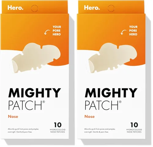 Vista 8 de Mighty Patch Nose Parches para Espinillas de Hero Cosmetics, Tiras de Poros Hidrocoloide Grandes, Aprobadas por Dermatólogos, de Noche, Adhesivos