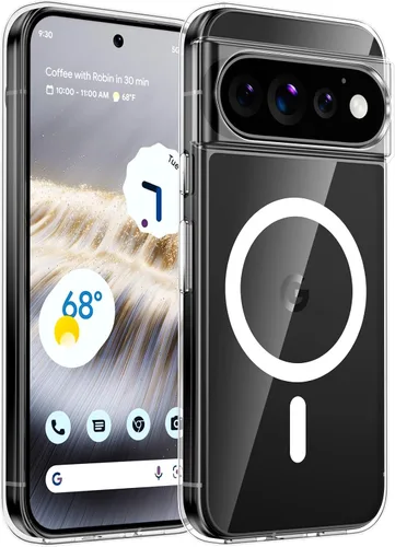 Vista 15 de TAURI - Funda para Google Pixel 9 Pro/9, compatible con Magsafe, color negro