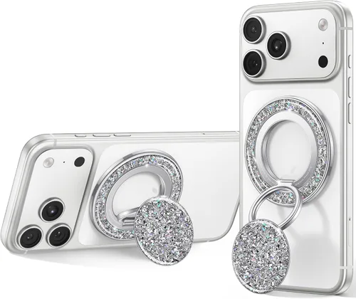 Vista 24 de SYNCWIRE Soporte magnético para anillo de teléfono, para soporte MagSafe para teléfono 360° Rotation, Double-Sided Magnet, Cell Phone Grip Finger