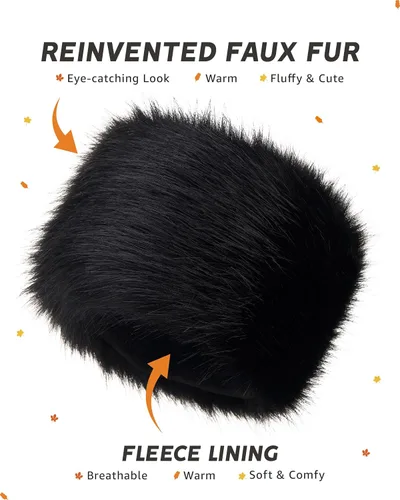 Vista 4 de Futrzane Sombrero clásico cosaco - Sombreros de piel sintética para mujer - Sombrero ruso peludo cálido