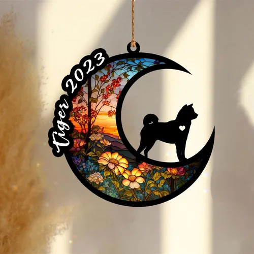 Vista 2 de Atrapasoles conmemorativo para perros, regalo de condolencia de perro de la pérdida del bulldog americano, regalos conmemorativos para los amantes