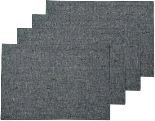 Vista 69 de Solino Home Athena - Juego de 4 manteles individuales cuadrados de lino natural claro de 14 x 14 pulgadas, manteles individuales 100 % lino puro