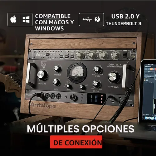 Vista 4 de Antelope Audio Orion Studio Synergy Core - Interfaz de audio digital profesional con 12 preamplificadores y 50 complementos en tiempo real, interfaz