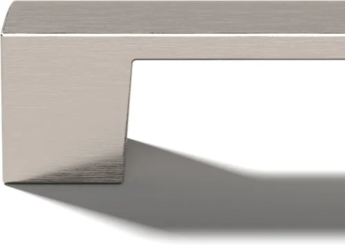Vista 6 de Paquete de 10 tiradores de níquel cepillado con agujero central de 5 pulgadas Manijas de metal sólido para gabinetes de baño y decoración