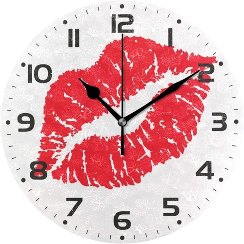 Vista 13 de Naanle Reloj de pared acrílico con estampado de purpurina rosa brillante, diseño de princesa para niña, redondo, cuadrado, diamante, pintura al