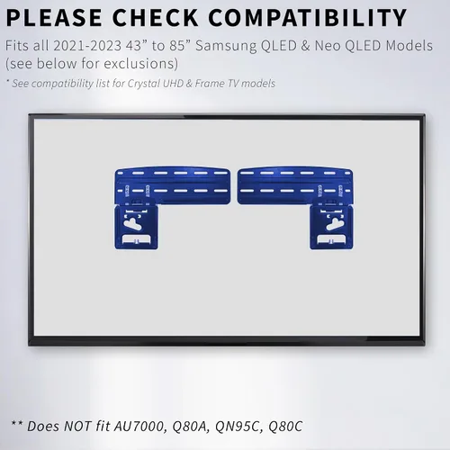 Vista 2 de VIVO Soporte de pared plano para TV Micro-Gap diseñado para Samsung Neo QLED 2021-2023 de 43 a 85 pulgadas (excluyendo la serie QN95C) y más, perfil