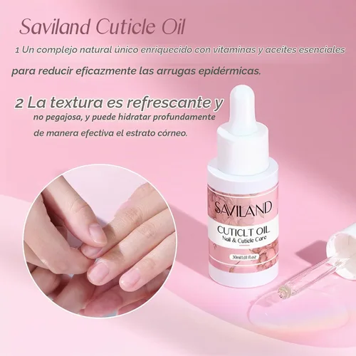 Vista 3 de Kit de aceite para cutículas y removedor de cutículas de SAVILAND: manicura casera 6PCS