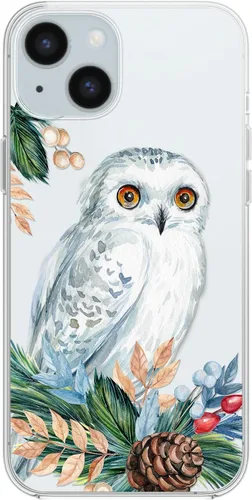 Vista 7 de Blingy's Funda compatible con iPhone 15, divertido estilo gato con patrón de hojas de otoño, lindo diseño de animales de otoño, funda protectora