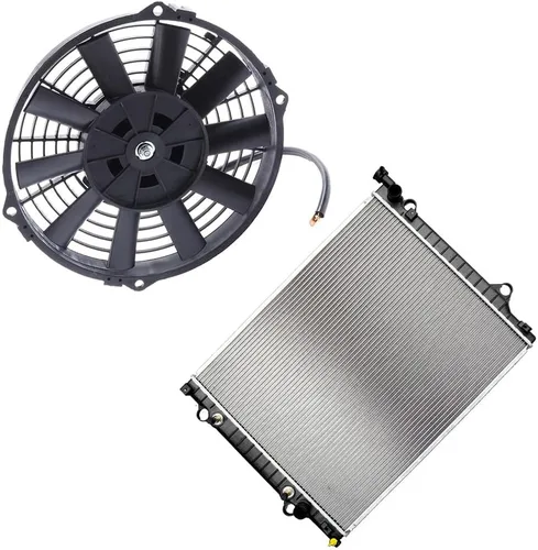 Vista 5 de SCITOO 1 ventilador de refrigeración de 8 pulgadas + radiador 2802, 1 apto para Toyota 2005-2011 para Tacoma 2.7L 2005-2011 para Toyota para Tacoma