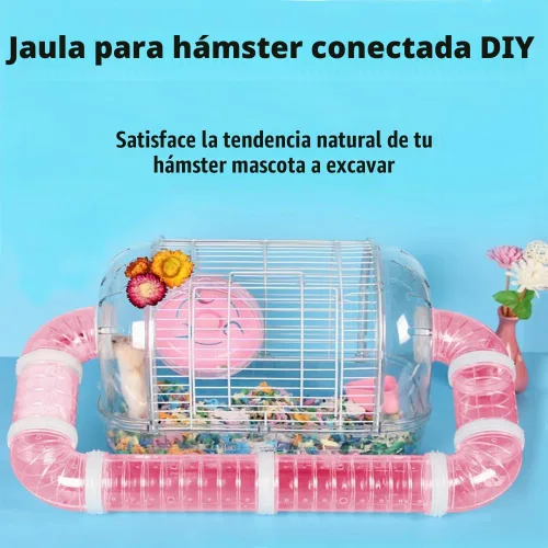 Vista 4 de 6 tubos de túnel de hámster para hámsteres enanos, jerbos