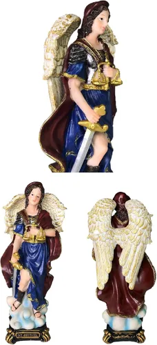 Vista 2 de 7 arcángeles - Juego completo de estatuas de 7 arcángeles de 9 pulgadas