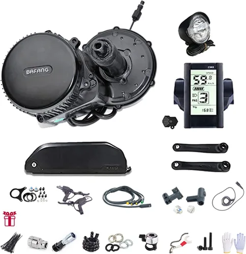 Vista 11 de BAFANG BBSHD 48V/52V 500W 750W 1000W Kit de transmisión media con batería opcional BBS01 BBS02 8FUN Kit de conversión DIY con pantalla LCD y plato