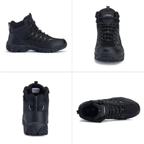Vista 6 de SHULOOK Hiking Boots Men Waterproof Mid Boots Non-Slip LightWeight Comfortable