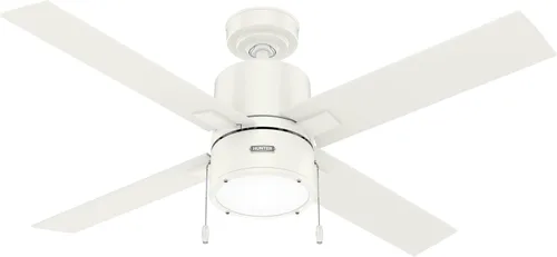 Vista 10 de Hunter Beck - Ventilador de techo para interiores, con luz LED, 52 pulgadas, níquel cepillado