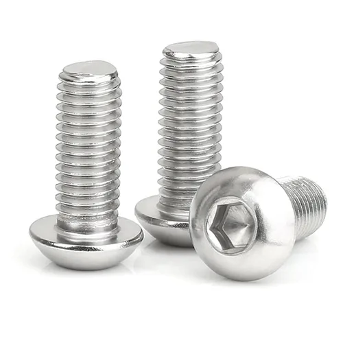 Vista 4 de Tornillos M3 10 mm, Tornillo y perno de cabeza de botón de casquillo de enchufe M3-0.5x10mm, pernos de acero inoxidable, accionamiento hexagonal