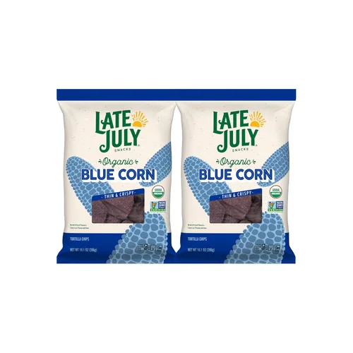 Vista 11 de Late July - Chips de tortilla de maíz azul orgánico, bolsa de 10.1 Oz