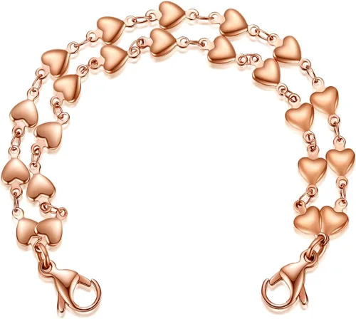 Vista 12 de LinnaLove Pulsera de alerta médica intercambiable de acero inoxidable con eslabones de corazón