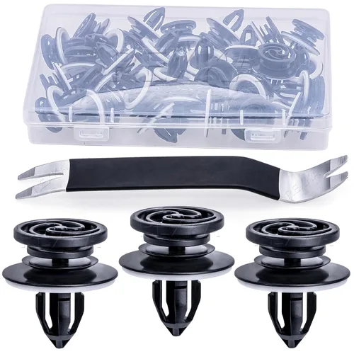 Vista 10 de Rexka 10 clips de panel de moldura de puerta interior con sellador compatibles con Volkswagen 8E0-868-243 Audi A4 B6 B7 S4 RS4 Cabriolet Quattro